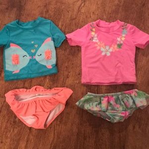 18 month girls swim suit set